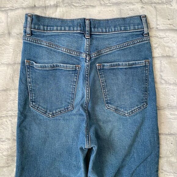 Express women 2 cotton blend super high rise mom jeans blue - Picture 7 of 11